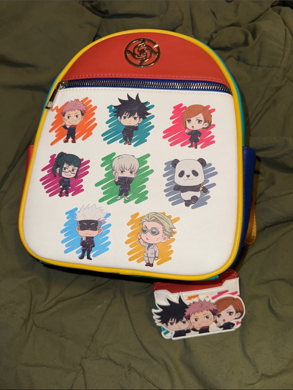 Bioworld Kids Chibi Character Mini Backpack - Red, Yellow, Blue, White